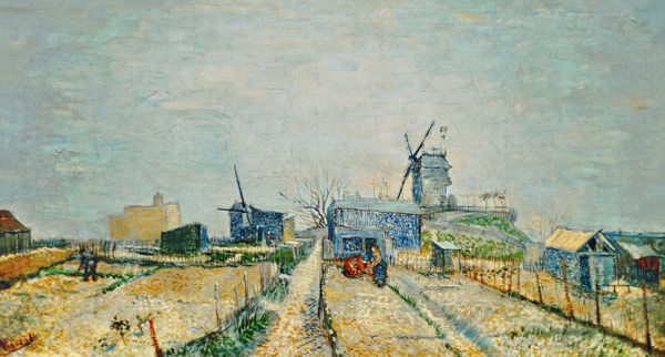 Montmartre-Gärtchen in winter de Vincent Van Gogh