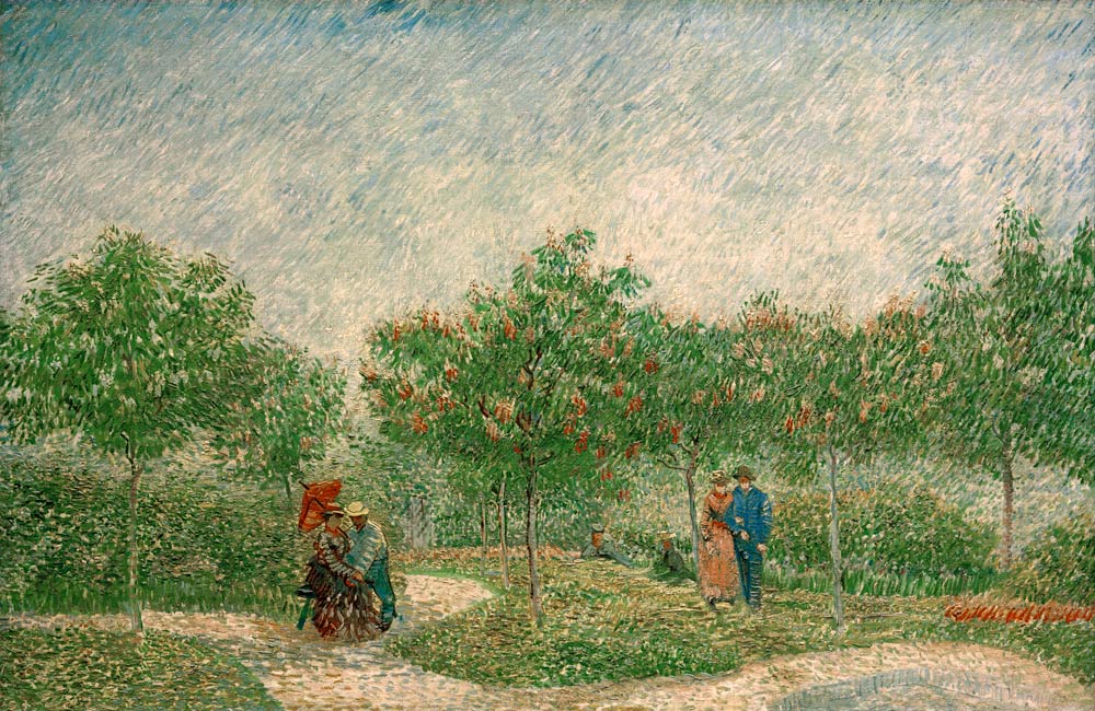 Courting couples in the Voyer d'Argenson Park in Asnières de Vincent Van Gogh