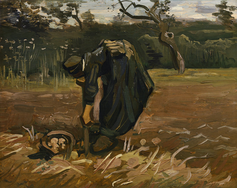 Gogh/Peasant woman digging potatoes/1885 de Vincent Van Gogh