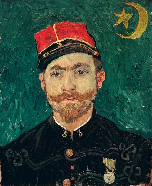 van Gogh / Portrait of Milliet / 1888 de Vincent Van Gogh