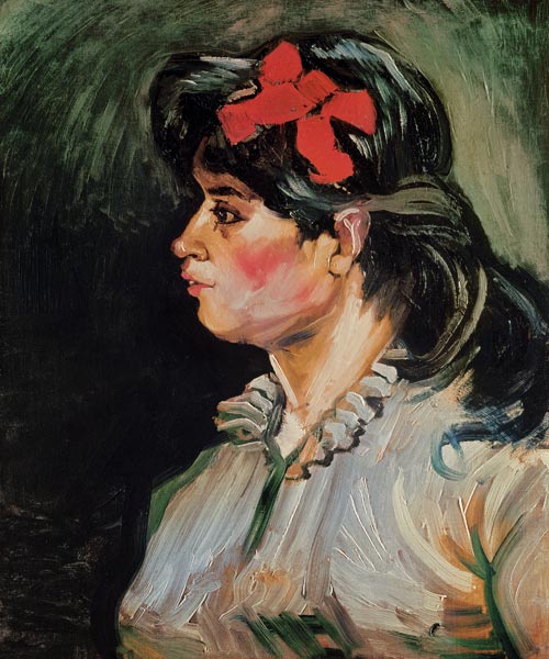 Portrait of a Woman with a Red Ribbon de Vincent Van Gogh