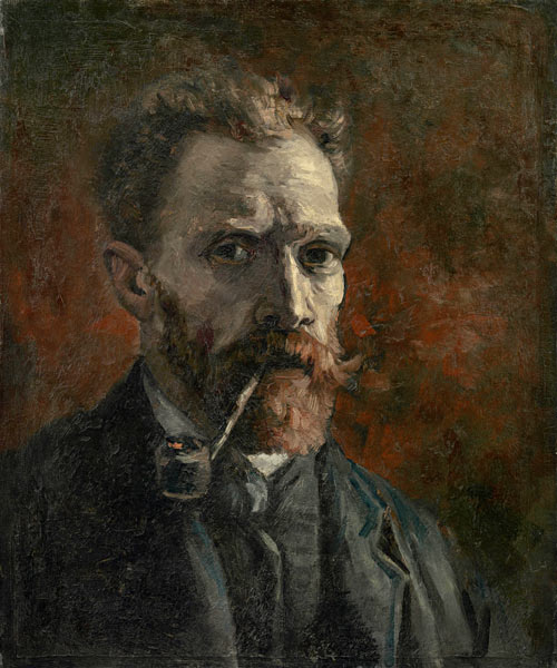 Self-portrait with pipe de Vincent Van Gogh