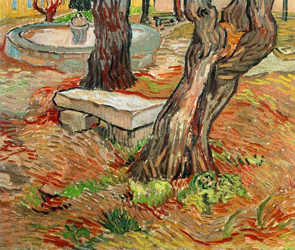 The hospital Saint Paul simmered stone bank in thi de Vincent Van Gogh