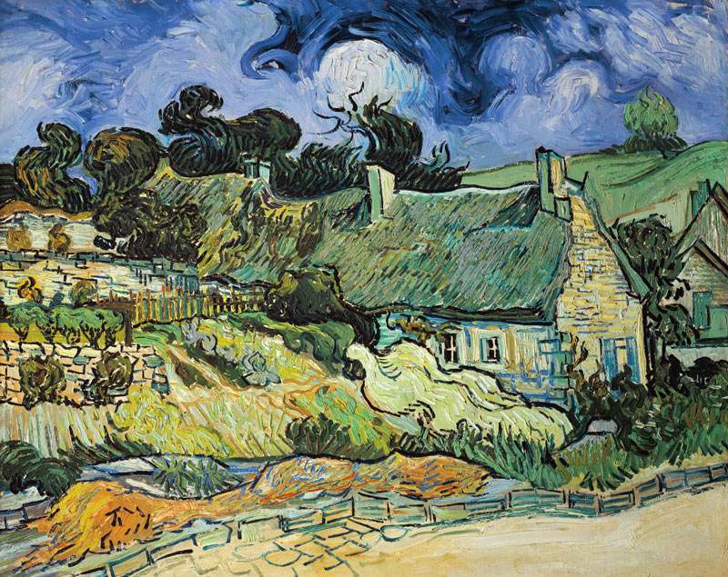 Thatched cottages at Cordeville, Auvers-sur-Oise de Vincent Van Gogh