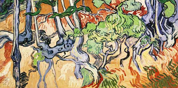 V.v.Gogh / Tree roots and tree trunks de Vincent Van Gogh