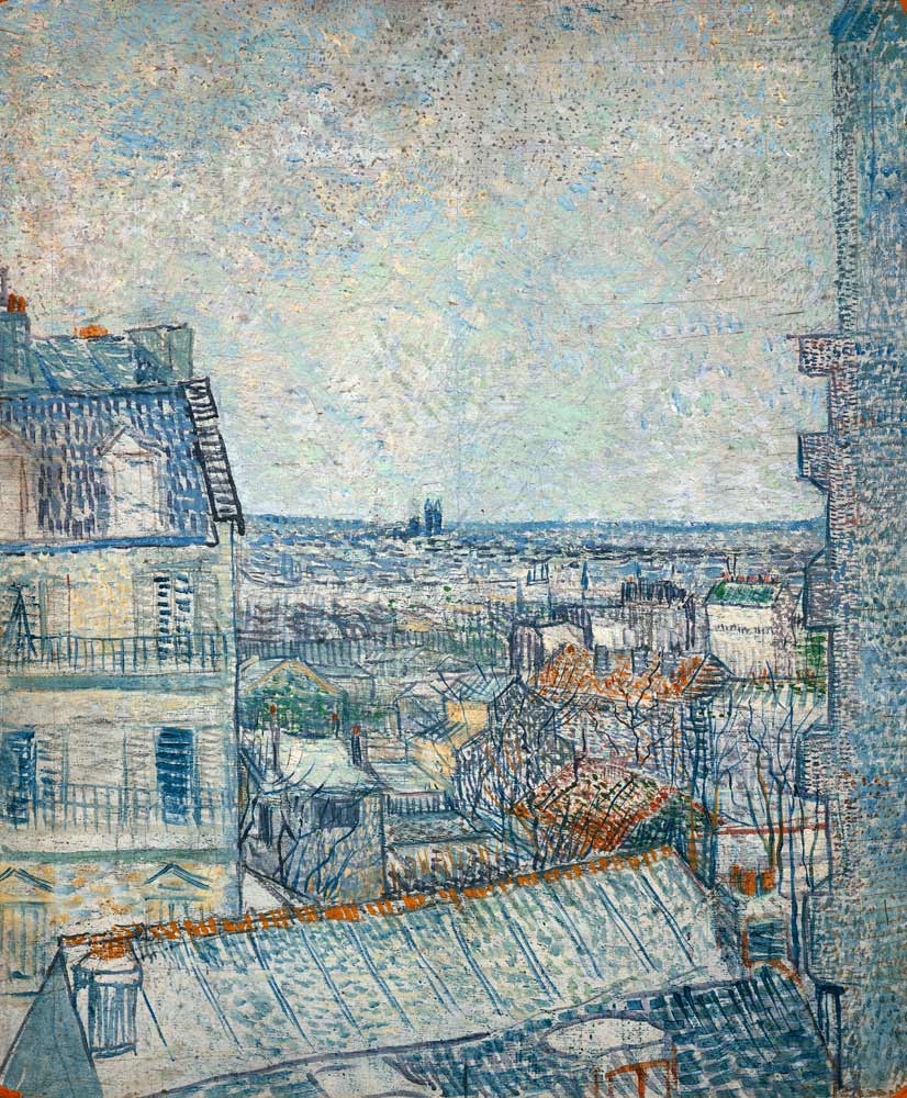 View from Vincent's room in the Rue Lepic de Vincent Van Gogh