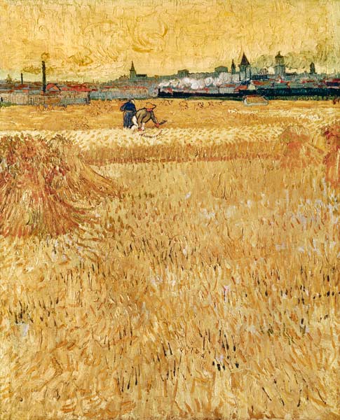 Arles: Vista desde los campos de trigo de Vincent Van Gogh