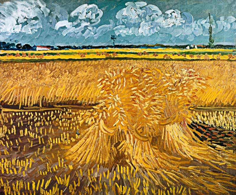 Wheatfield with Sheaves de Vincent Van Gogh