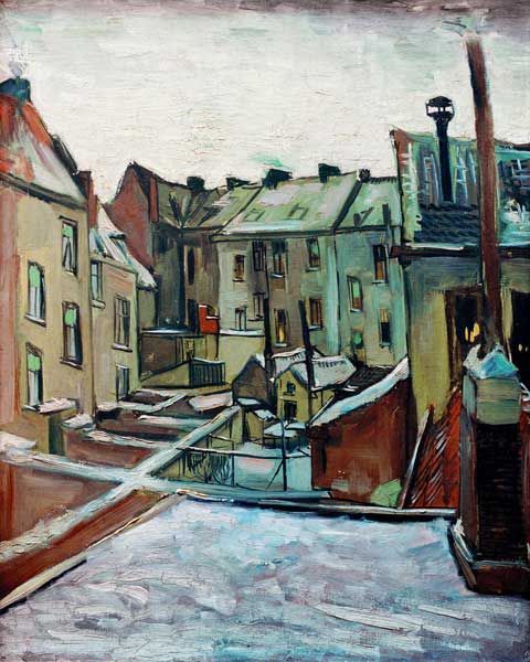 v.Gogh /Backyards in Antwerp/Paint./1885 de Vincent Van Gogh