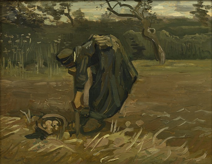 Peasant woman, harvesting potatoes de Vincent Van Gogh