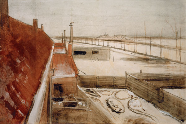 View from Studio in The Hague de Vincent Van Gogh