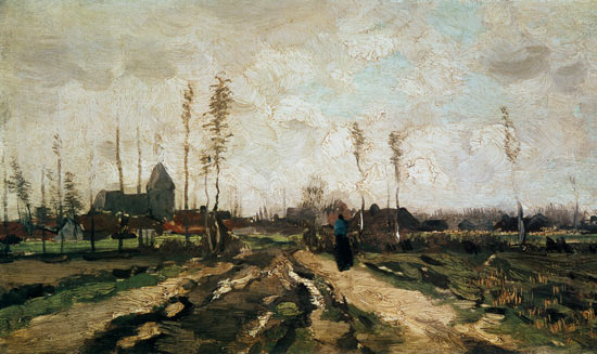 Landscape with a Church and Houses, Nuenen de Vincent Van Gogh