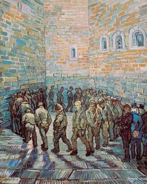 The Exercise Yard, or The Convict Prison de Vincent Van Gogh