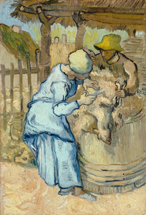 The sheep-shearer (after Millet) de Vincent Van Gogh