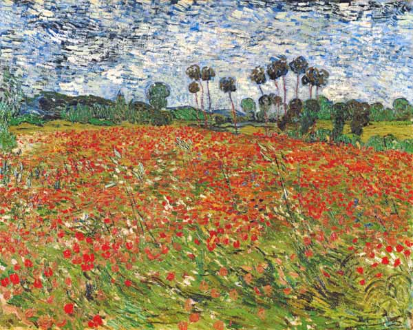 Field of Poppies, Auvers-sur-Oise de Vincent Van Gogh