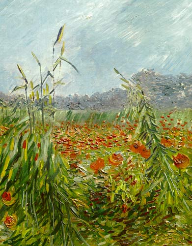 Greenery cut grain stalks out de Vincent Van Gogh