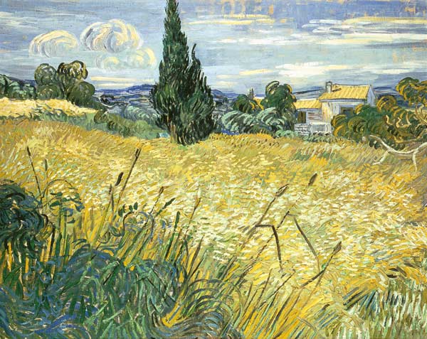 Paisaje con choclo verde de Vincent Van Gogh