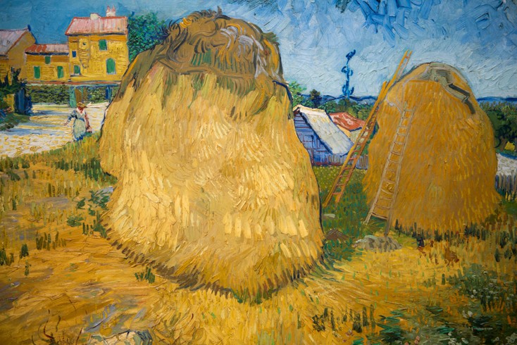 Wheat Stacks in Provence de Vincent Van Gogh