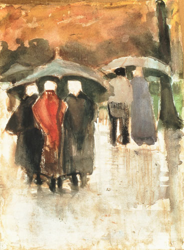 In the Rain de Vincent Van Gogh