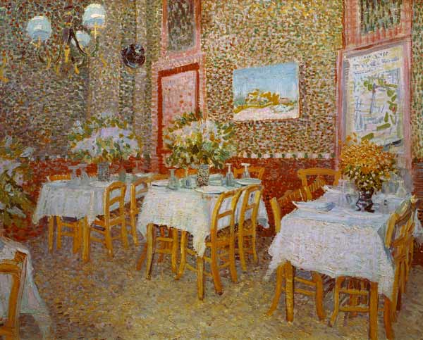 Interior of a restaurant de Vincent Van Gogh