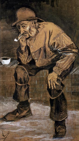 Old man with a pipe de Vincent Van Gogh