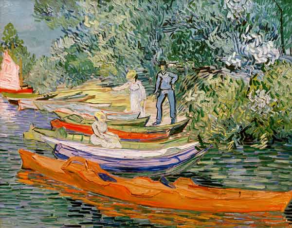 On the shore of the Oise in Auvers de Vincent Van Gogh