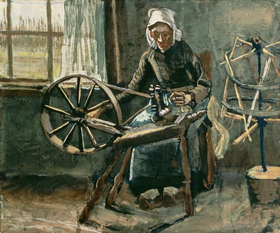 Peasant Woman Winding Bobbins de Vincent Van Gogh