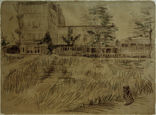 Restaurant De la Sir?ne, Draw. de Vincent Van Gogh