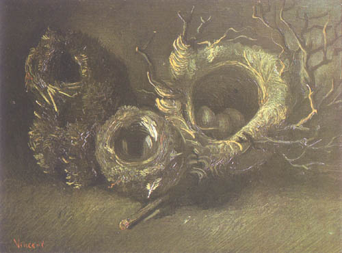Still life with three bird's nests de Vincent Van Gogh