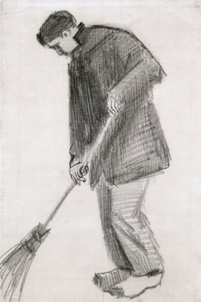 The street cleaner (charcoal) de Vincent Van Gogh