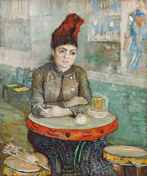 In the café. Agostina Segatori in Le tambourin