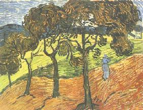 Landscape with trees and figures