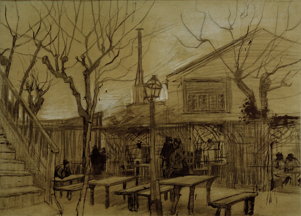 Van Gogh, Guinguette / Draw./ 1887 de Vincent Van Gogh