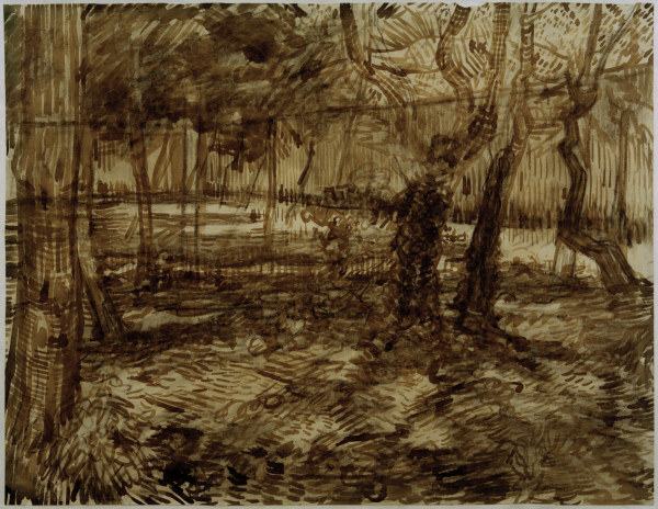 v.Gogh, Corner in Asylum Garden / 1889 de Vincent Van Gogh