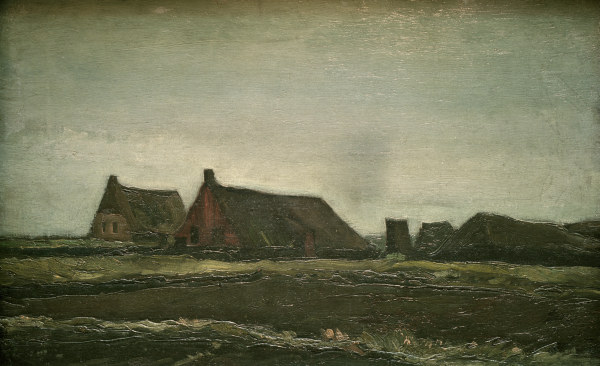 v.Gogh, Cottages / Paint./ 1883 de Vincent Van Gogh