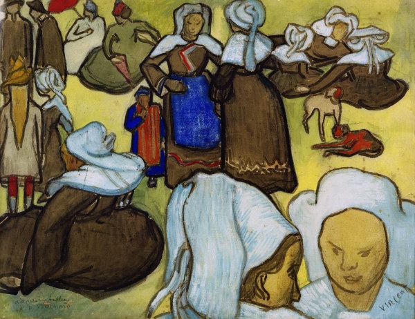 V.Gogh n.Bernard, Bretonische Frauen... de Vincent Van Gogh