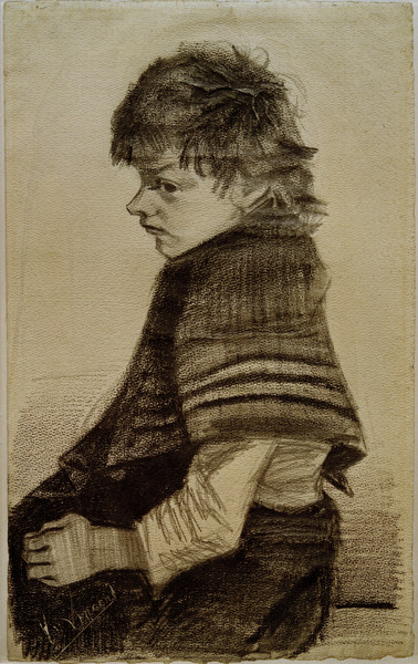 V.van Gogh, Girl with Shawl/Draw./1882/3 de Vincent Van Gogh