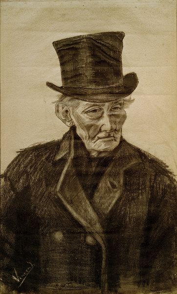 V.van Gogh, Old Man w.Top Hat / Draw. de Vincent Van Gogh