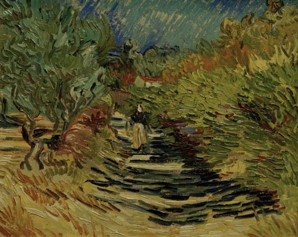 V.van Gogh, Path at St-Rémy /Ptg./1889 de Vincent Van Gogh