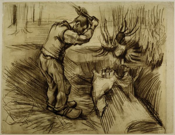 V.van Gogh, Woodcutte / Drawing / 1885 de Vincent Van Gogh
