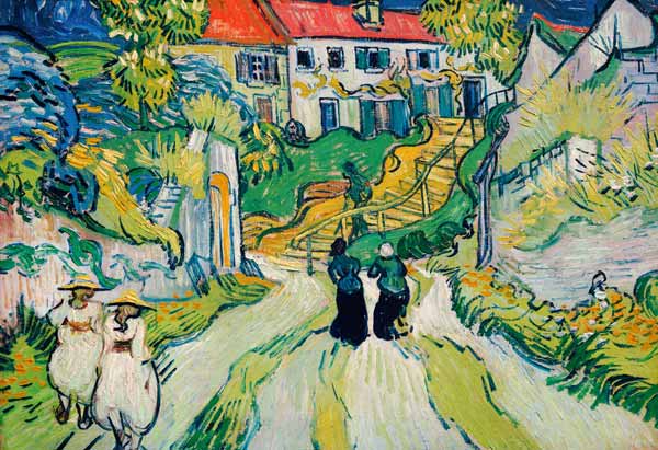 Way and stairs in Auvers de Vincent Van Gogh