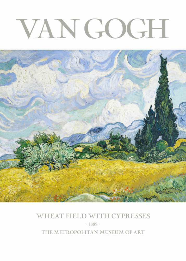 Wheat Field With Cypresses de Vincent Van Gogh