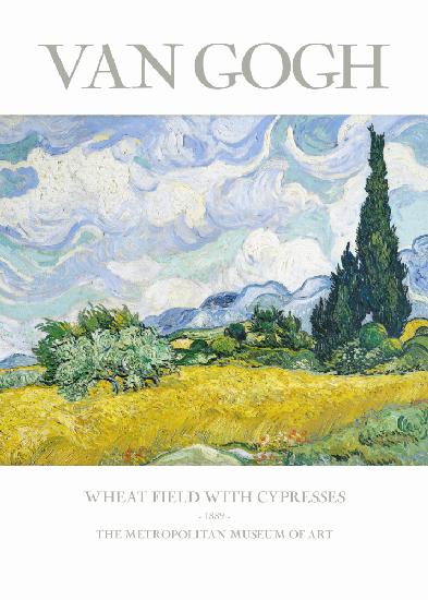 Wheat Field With Cypresses