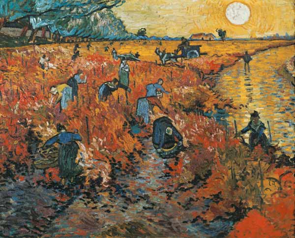 Viñedos rojos en Aries de Vincent Van Gogh