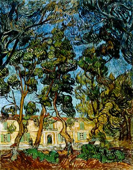 Trees in the Garden of St. Paul's Hospital de Vincent Van Gogh