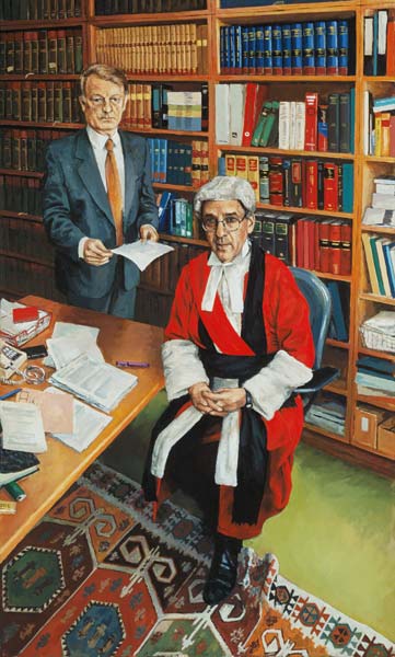 Mr Justice Moses with his Clerk John Furey de  Vincent  Yorke