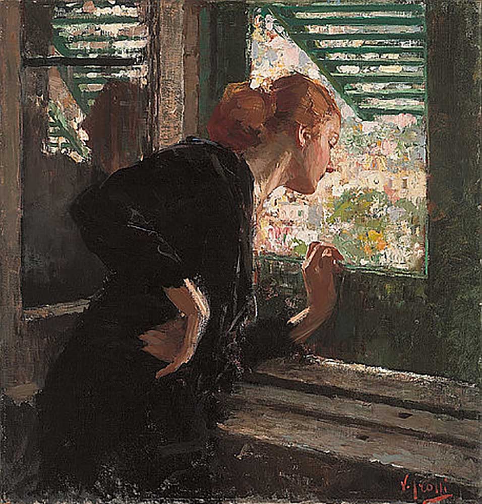 Woman at a window de Vincenzo Irolli