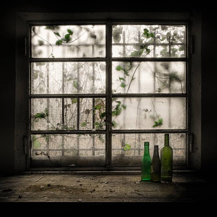 Still-Life with glass bottle de Vito Guarino