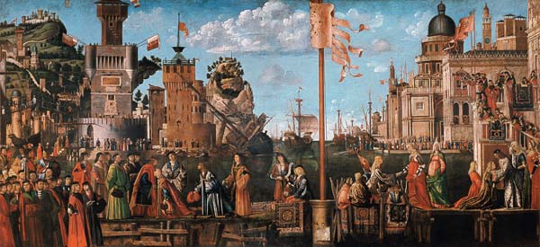 The Meeting of Etherius and Ursula and the Departure of the Pilgrims, from the St. Ursula Cycle, ori de Vittore Carpaccio