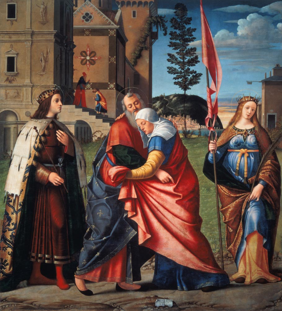 The Meeting at the Golden Gate with Saints de Vittore Carpaccio
